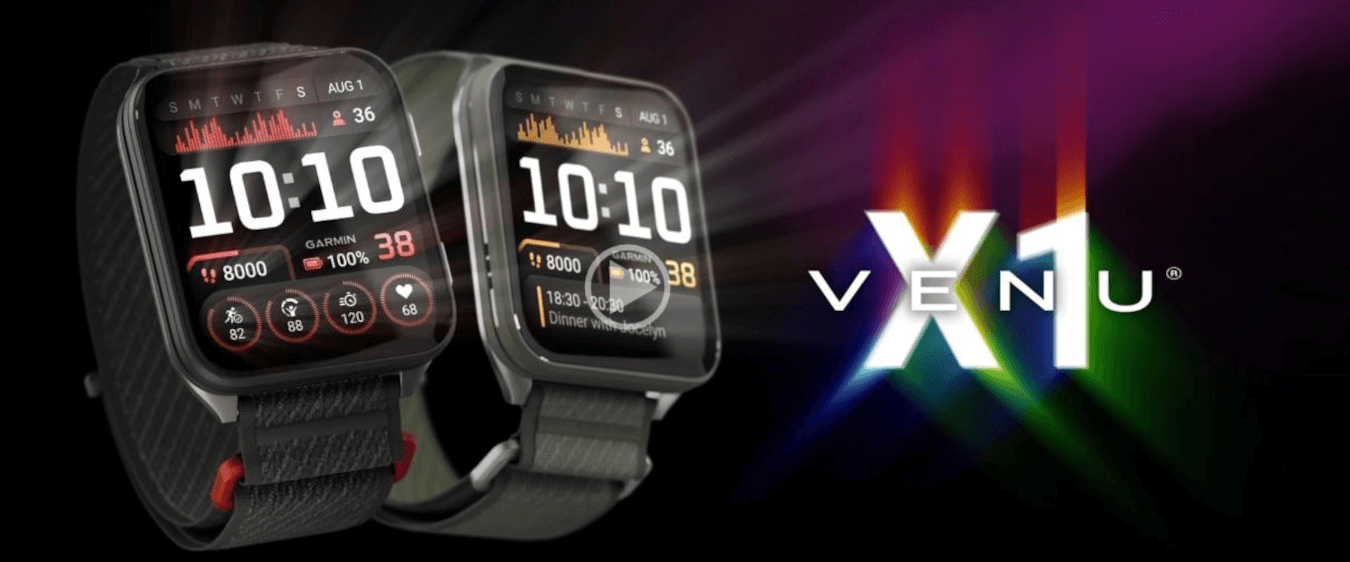 Venu X1 (Slate Titanium, Black, Nylon Band)