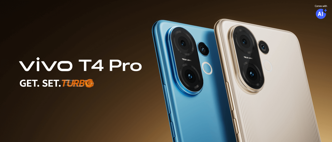 Vivo T4 Pro (Blaze Gold, 8GB, 128GB)