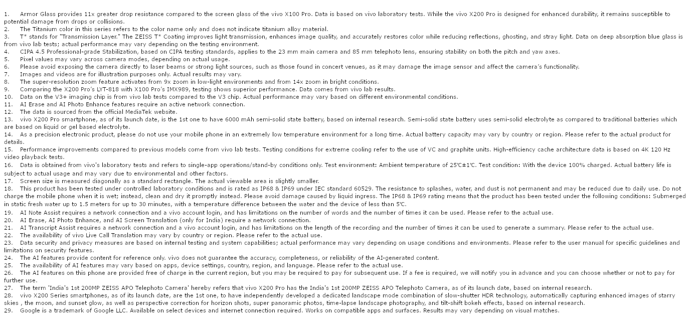 Vivo X200 Pro 5G (Titanium Gray, 16GB, 512GB)