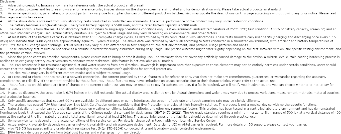 Vivo Y19 5G (Majestic Green, 4GB, 64GB)