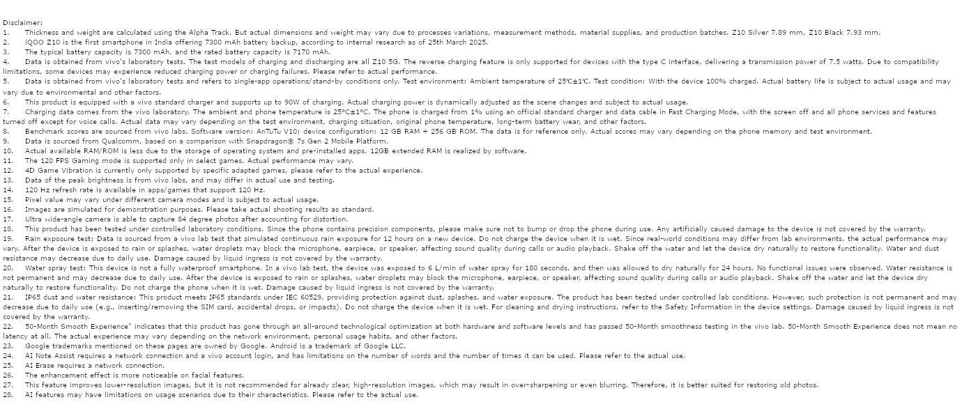 Vivo Z10 5G (Glacier Silver, 8GB, 128GB)