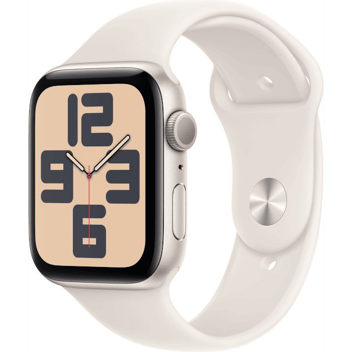 Apple Watch SE (Starlight, 44mm, Starlight, Sport Band, SM, GPS)