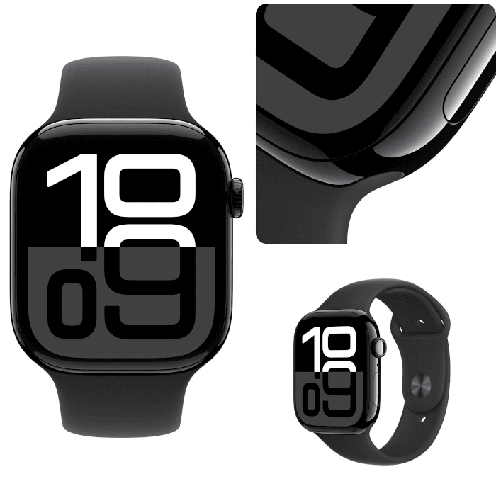 Watch Series 10 (Aluminium,  Jet Black, 42mm, Black, Sport Band, ML, GPS)