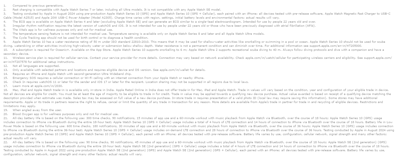 Watch Series 10 (Aluminium,  Rose Gold, 42mm, Light Blush, Sport Band, ML, GPS)