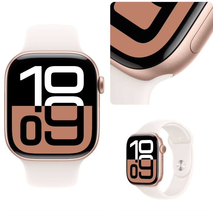 Watch Series 10 (Aluminium,  Rose Gold, 42mm, Light Blush, Sport Band, ML, GPS)
