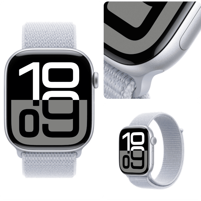 Watch Series 10 (Aluminium,  Silver, 42mm, Blue Cloud, Sport loop, GPS + Cellular)