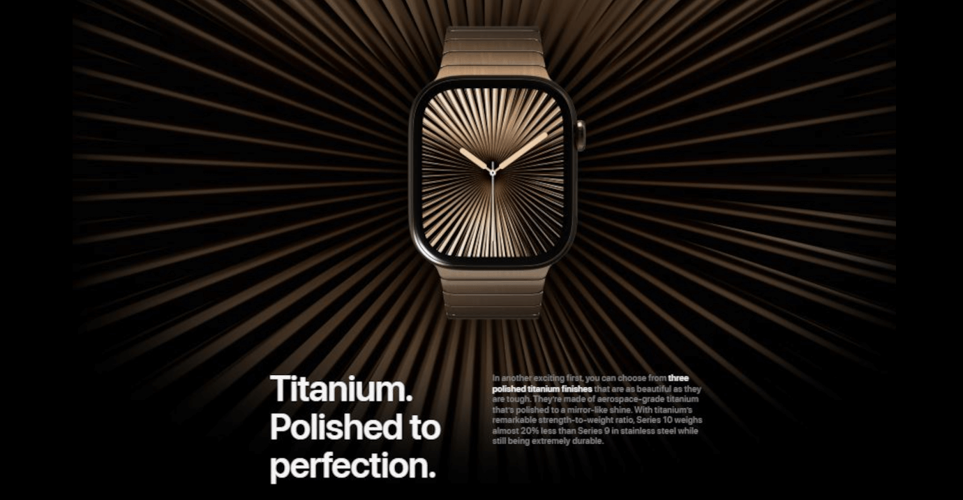 Watch Series 10 (Titanium,  Natural, 46mm, Stone Grey, Sport Band, ML, GPS + Cellular)