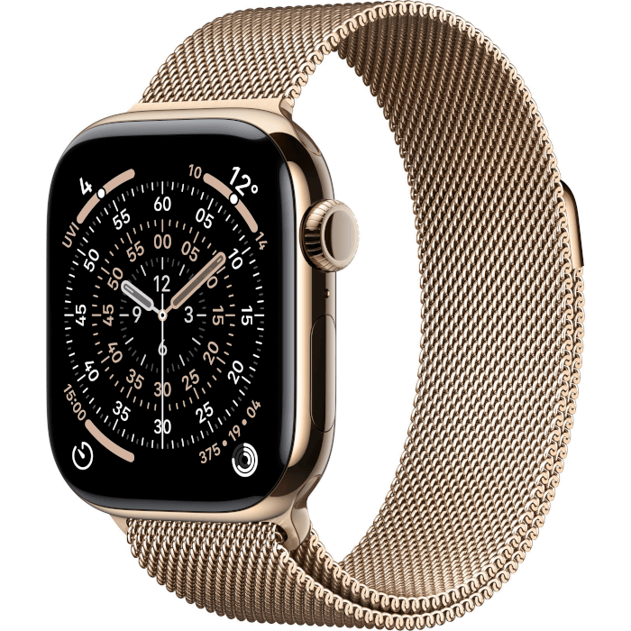 Apple Watch Series 11 Titanium (42mm, Gold, Milanese Loop, Gold, GPS + Cellular, OS)