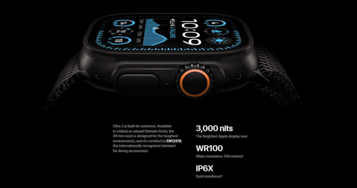 Watch Ultra 2 (Titanium, Black, 49mm, Black, Milanese loop, M, GPS + Cellular)