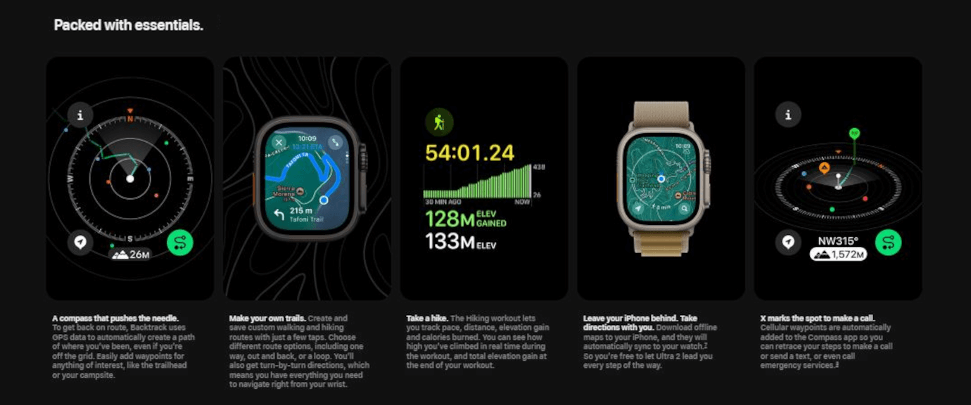 Watch Ultra 2 (Titanium, Natural, 49mm, Blue, Trail loop, ML, GPS + Cellular)