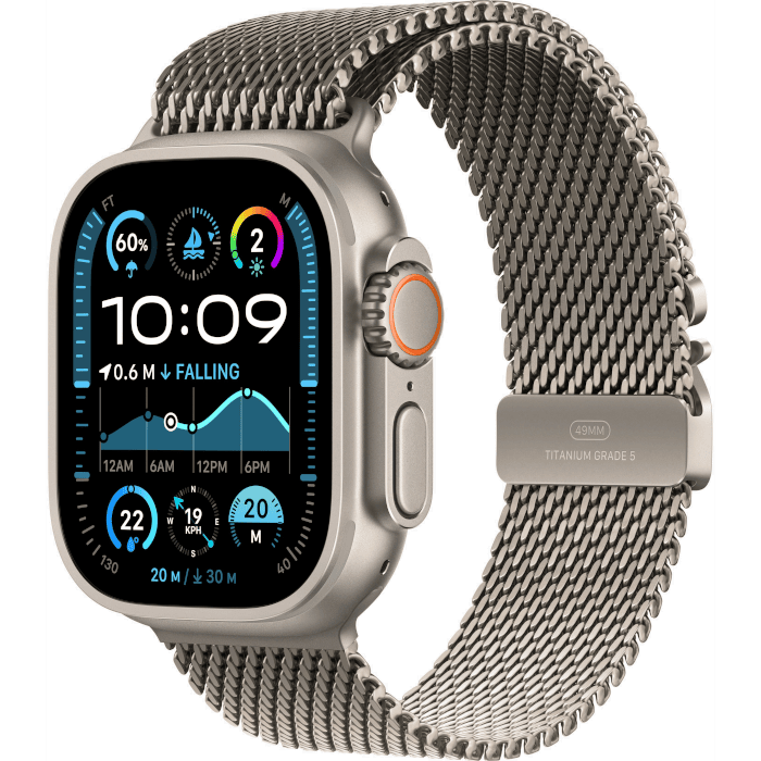 Apple Watch Ultra 2 (Titanium, Natural, 49mm, Natural, Milanese loop, S, GPS + Cellular)