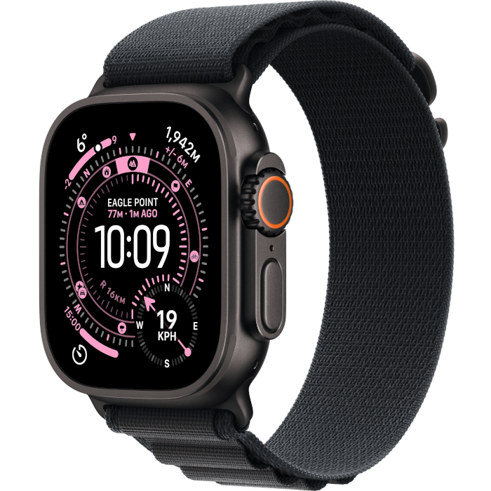 Apple Watch Ultra 3 (49mm, Black, Alpine Loop, Black, L)