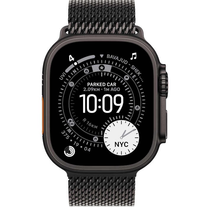Watch Ultra 3 (49mm, Black, Titanium Milanese Loop, Black, S)