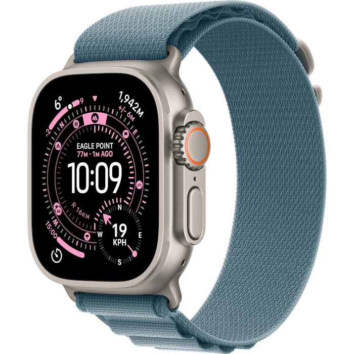 Apple Watch Ultra 3 (49mm, Natural, Alpine Loop, Light Blue, S)