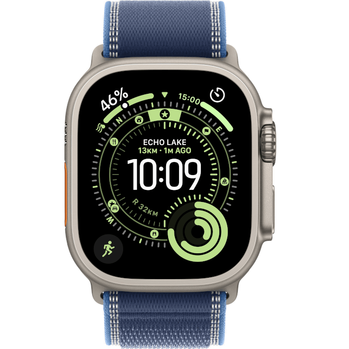 Watch Ultra 3 (49mm, Natural, Trail Loop, Bright Blue, S/M)